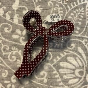 NWT Polka Dot Bow Hair Clip